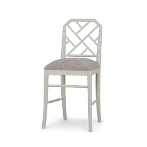 Martinique Low Counter Stool Handcrafted Solid Hardwood Kitchen Furniture 29161-Blue Hand Home