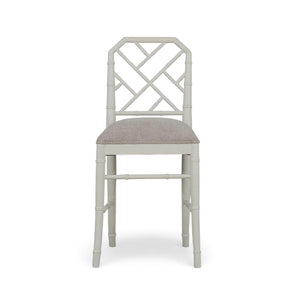 Martinique Low Counter Stool Handcrafted Solid Hardwood Kitchen Furniture 29161-Blue Hand Home