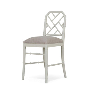 Martinique Low Counter Stool Handcrafted Solid Hardwood Kitchen Furniture 29161-Blue Hand Home