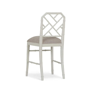 Martinique Low Counter Stool Handcrafted Solid Hardwood Kitchen Furniture 29161-Blue Hand Home