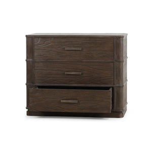 Carmel 3 Drawer Dresser In Solid Hardwood, Handcrafted Design-Blue Hand Home