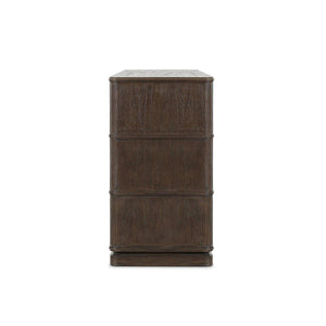 Carmel 3 Drawer Dresser In Solid Hardwood, Handcrafted Design-Blue Hand Home