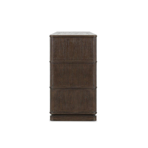 Carmel 3 Drawer Dresser In Solid Hardwood, Handcrafted Design-Blue Hand Home