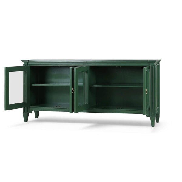 Chinois Sideboard by Furniture Handcrafted Solid Hardwood Storage Cabinet-Blue Hand Home
