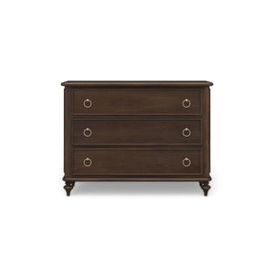 Savannah 3 Drawer Dresser in Walnut-Blue Hand Home