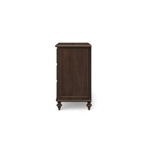 Savannah 3 Drawer Dresser in Walnut-Blue Hand Home