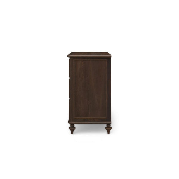 Savannah 3 Drawer Dresser in Walnut-Blue Hand Home