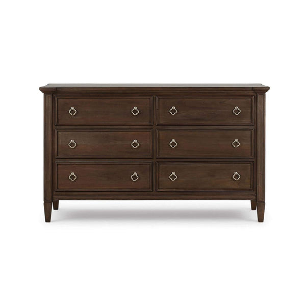 Chinois 6 Drawer Dresser - Handcrafted Solid Wood Bedroom Storage-Blue Hand Home