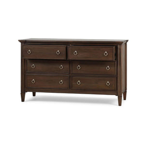 Chinois 6 Drawer Dresser - Handcrafted Solid Wood Bedroom Storage-Blue Hand Home