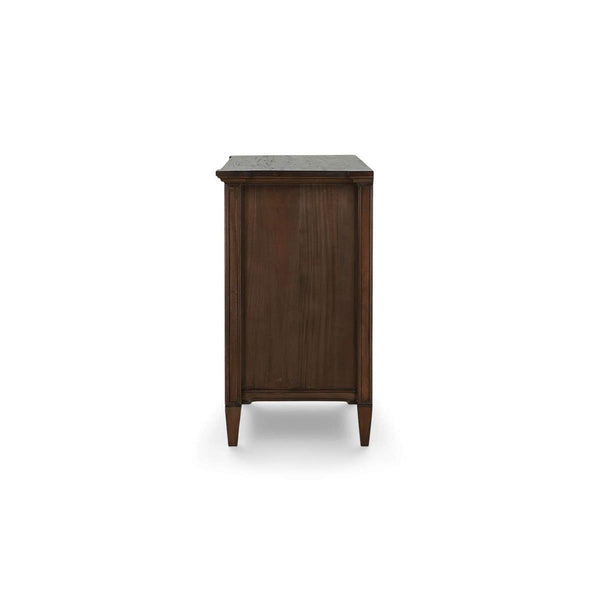 Chinois 6 Drawer Dresser - Handcrafted Solid Wood Bedroom Storage-Blue Hand Home