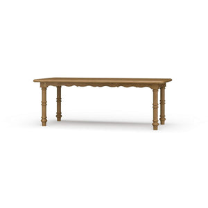 Palmetto Solid Hardwood Rectangular Dining Table 84 Inch-Blue Hand Home