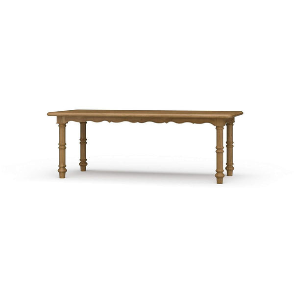 Palmetto Solid Hardwood Rectangular Dining Table 84 Inch-Blue Hand Home