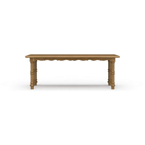 Palmetto Solid Hardwood Rectangular Dining Table 84 Inch-Blue Hand Home