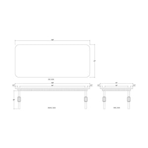 Windsor Dining Table 108''-Blue Hand Home