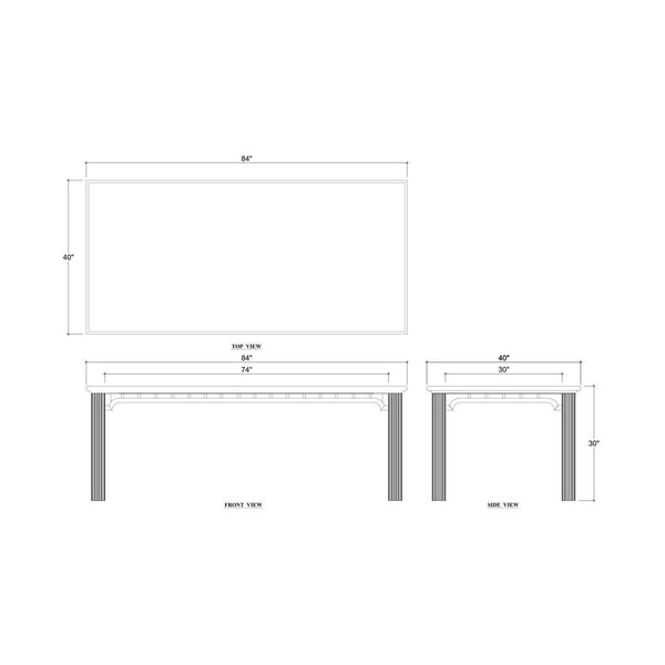 Chinois Dining Table 84''-Blue Hand Home