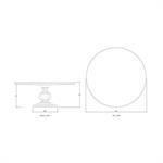 Hayward Round Dining Table 72''-Blue Hand Home