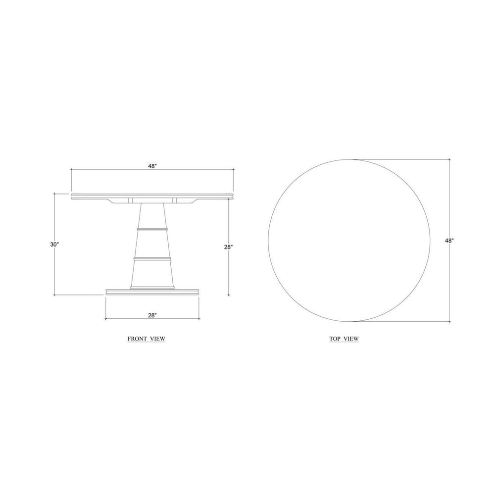 Martinique Round Dining Table 48''-Blue Hand Home