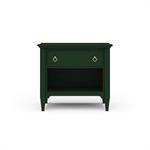 Chinois Nightstand w/ Drawer & Open Shelf-Blue Hand Home