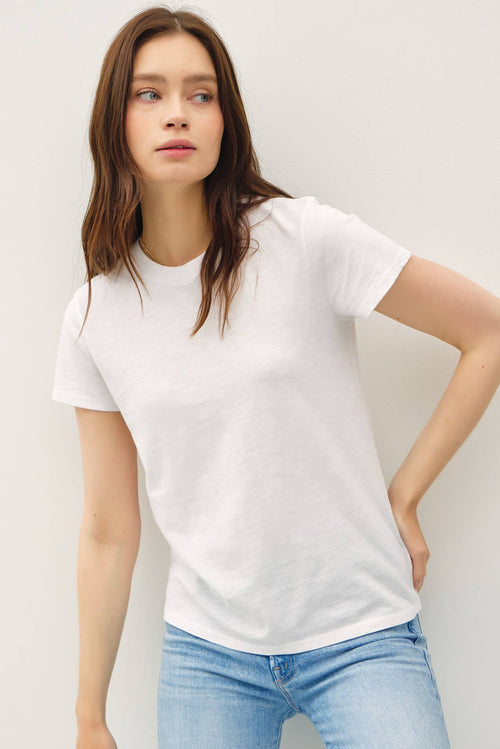 Classic Cut Acid Wash Cotton T-Shirt-Blue Hand Home