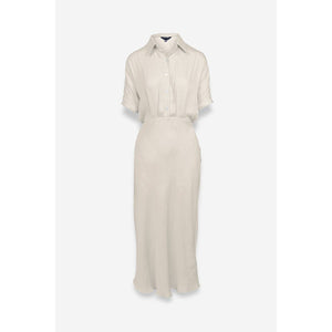 Button Up Midi Shirt Dress-Blue Hand Home