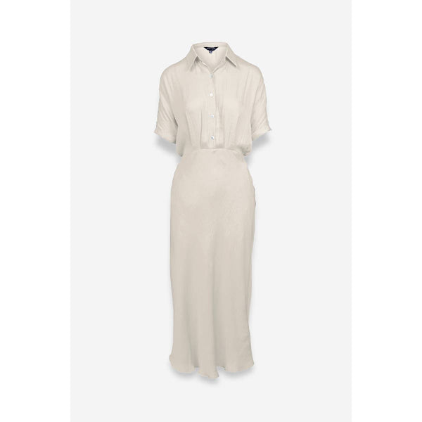 Button Up Midi Shirt Dress-Blue Hand Home