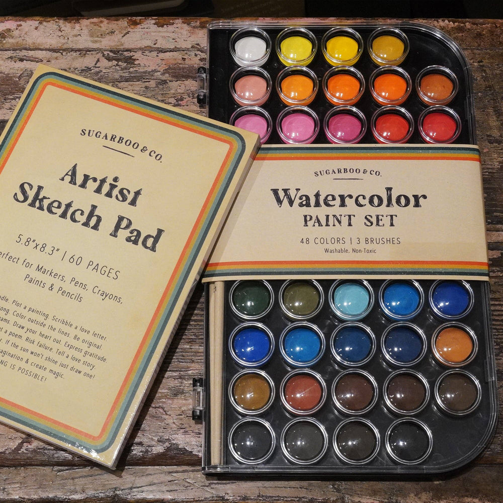 Watercolor Paint Set-Blue Hand Home