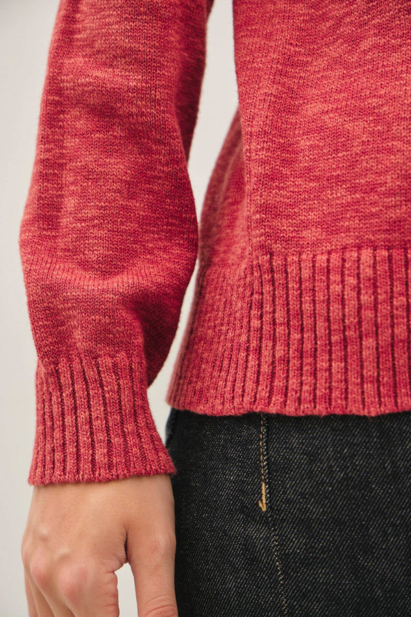 [NEW SHADE]RAGLAN SLEEVE SLUB PULLOVER SWEATER-Blue Hand Home