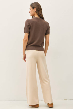 Basic Short Sleeve Sweater Top