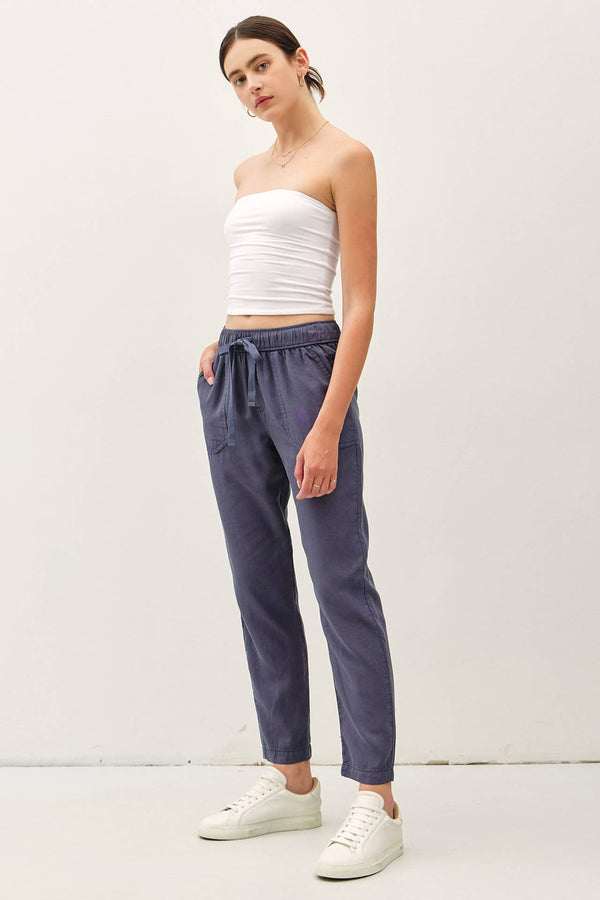 THE LARA TENCEL ANKLE PANTS-Blue Hand Home