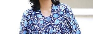 Anjou Top O/S Blue White-Blue Hand Home