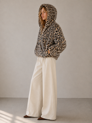 Oyster Bay Jacket — Hooded Faux Fur Zip Jacket