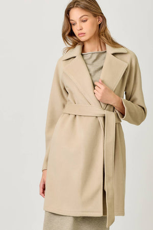 60745 Lapel Collar Robe Coat-Blue Hand Home