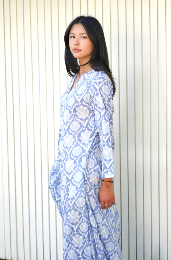 Calypso Addison Dress Lt. Blue-Blue Hand Home