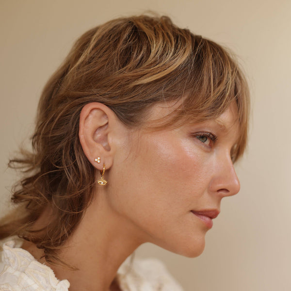 Crystal Triangle Stud Earring-Blue Hand Home