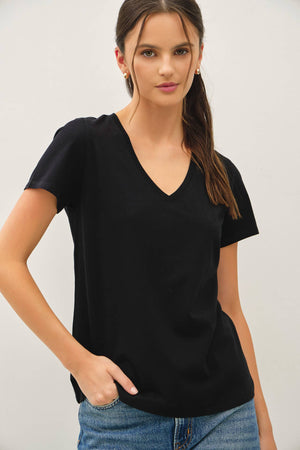 Cotton Jersey V-Neck T-Shirts