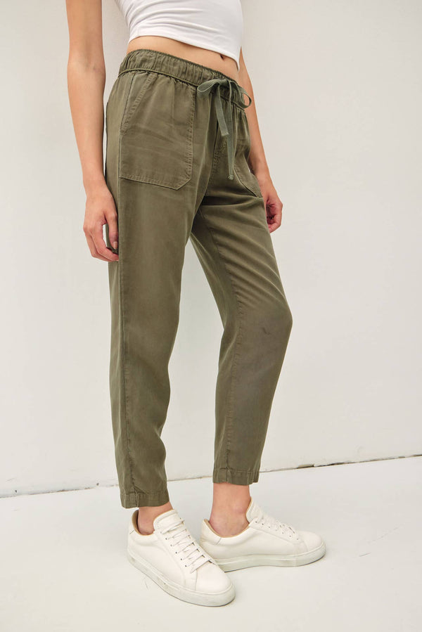 THE LARA TENCEL ANKLE PANTS-Blue Hand Home