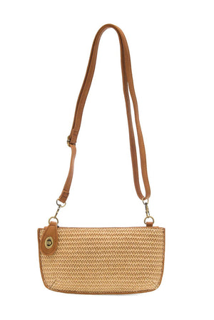 Straw Mini Wristlet Crossbody-Blue Hand Home