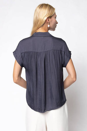 Short Sleeve Blouse - F-Blue Hand Home