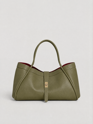 Elegant Large Genuine Leather Bag Made In Italy – 45x25x20