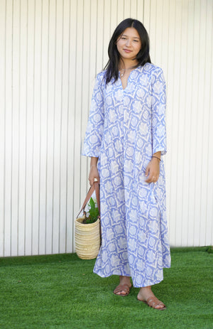 Calypso Addison Dress Lt. Blue-Blue Hand Home