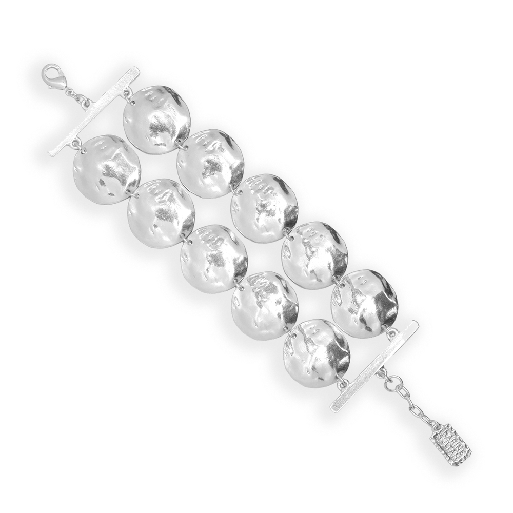 Shell Coin Layered Bracelet-Blue Hand Home