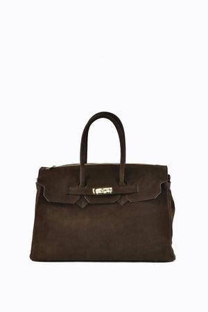 ELIZABETH BAG IN SUEDE-Blue Hand Home