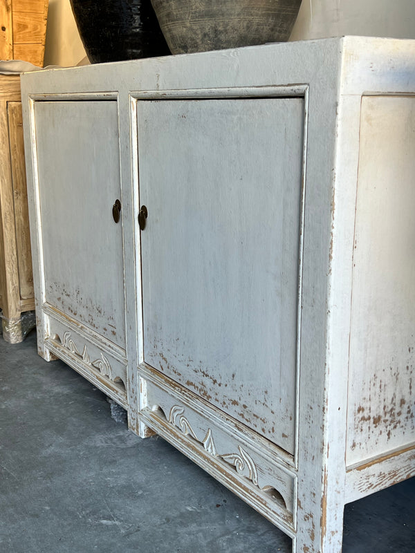 Enzo White Wash Elm Two Door Cabinet-Blue Hand Home