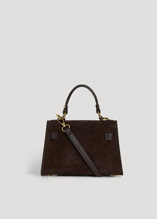 Genuine Suede Handbag With Adjustable Shoulder Strap