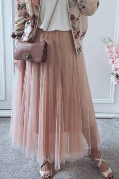 20 Colors Ethereal Flowy Elastic Waist Pleated Tulle Skirt