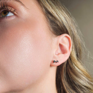 ONYX PEAR CUT EARRINGS - E-S5424-Blue Hand Home