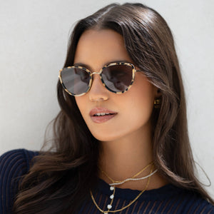 Luna Acetate Womens Cat Eye Sunglasses