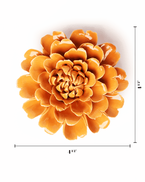 October Birth Flower - Marigold Handmade Flower Wall Decor-Blue Hand Home