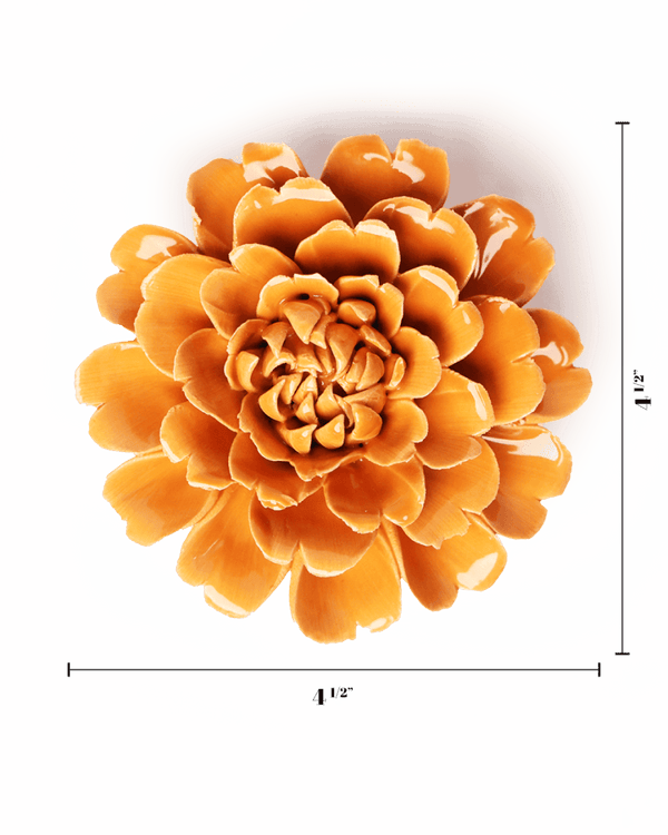 October Birth Flower - Marigold Handmade Flower Wall Decor-Blue Hand Home