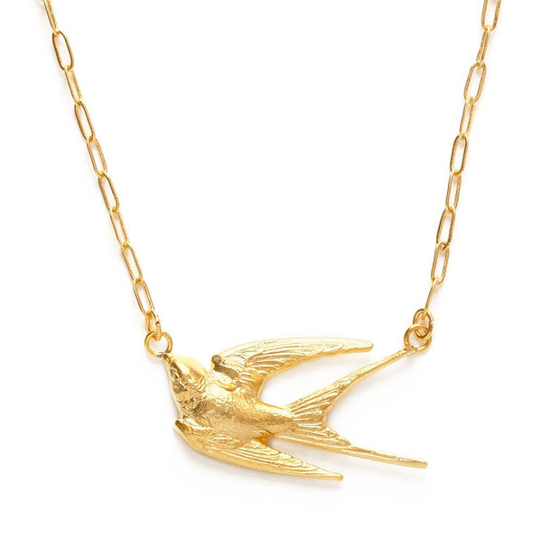 Swallow Bird Necklace-Blue Hand Home